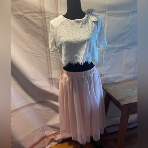Brand New 2 Piece crop top skirt set